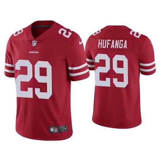 Men's San Francisco 49ers #29 Talanoa Hufanga Red Vapor Untouchable Stitched Jersey